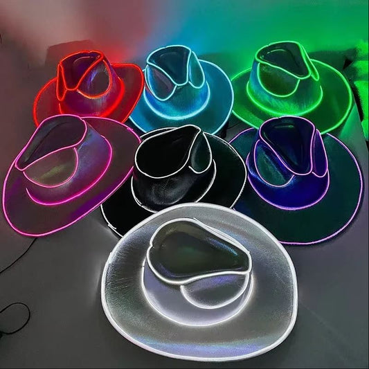 LED Cowboy Hat for Bar Party Halloween Costume